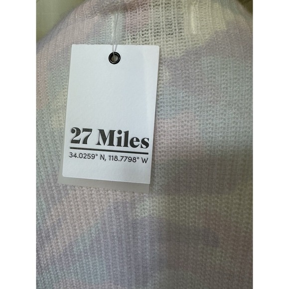 27 Miles Malibu Vaughn Cashmere Sweater Pastel Camo Hand Dyed Women's M NWT - Picture 7 of 8